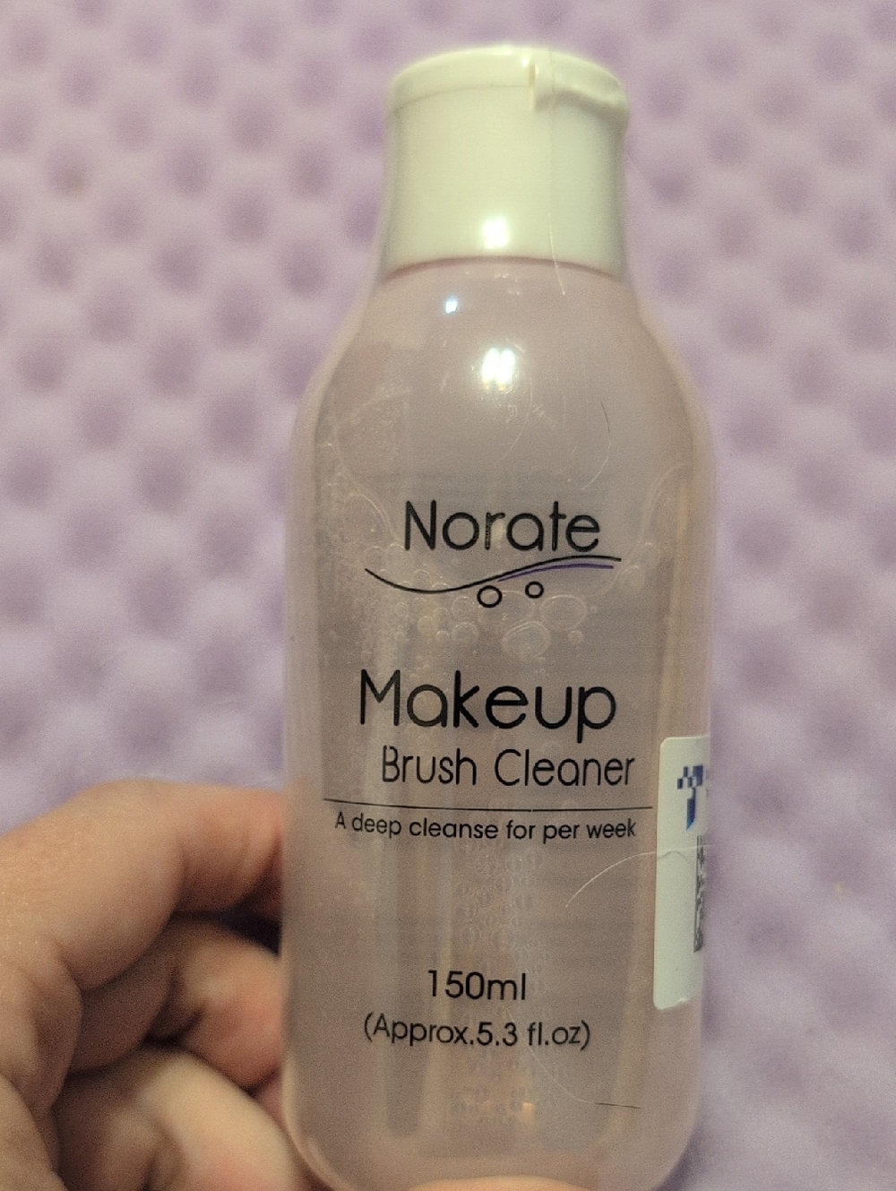 Norate Makeup Brush Cleaner - Light Pink Bottle NIP NEW